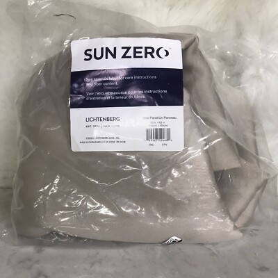 Sun Zero Oslo Theater Grade Blackout Curtain Rod Pocket Panel Stone Beige 52x63