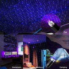 Sound Control LED Car Roof Star Night Light Projector Atmosphere Galaxy Lamp USB
