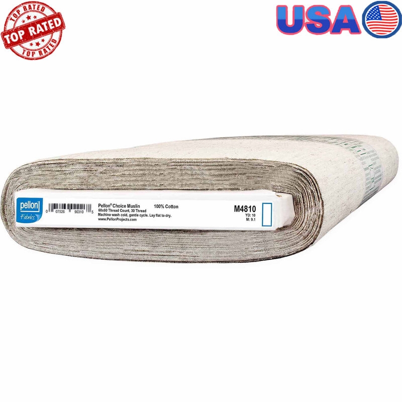 Soft Cotton Muslin Fabric for Sewing and Crafts 10-Yard Bolt