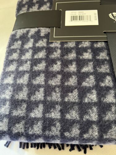 Fraas Houndstooth Wollwurf, marineblau, 60 x 80 - Bild 3 von 6