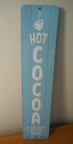 Hot Cocoa Served Inside Sign Country Primitive Cafe Kitchen Christmas Decor - 第 1/6 張圖片