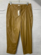 A New Day Dusty Fig High Rise Faux Leather Tapered Ankle Women's Pants Size 12