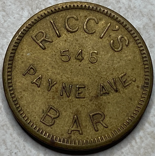 Ricci's Bar 546 Payne Ave Trade St Paul MN Minnesota Token T570