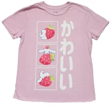 Cinnamoroll  X Ichigo Sanrio  New Adult T-Shirt -Strawberry Kanji