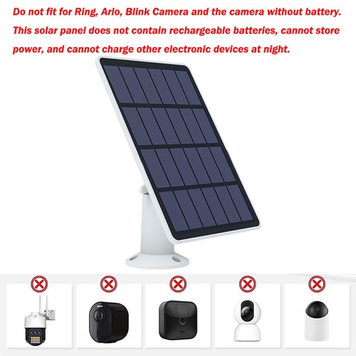 Waterproof Solar Panel Kit For Arlo Essential Spotlight Camera Doorbell Charger - Picture 15 of 15