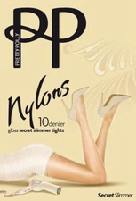 Pretty Polly Nylons ~ GLOSS SHAPER ~ 10 denier tights BNWT nude 