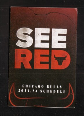 #ad 2023 24 Chicago Bulls Pocket Schedule Midwest Foods $2.19