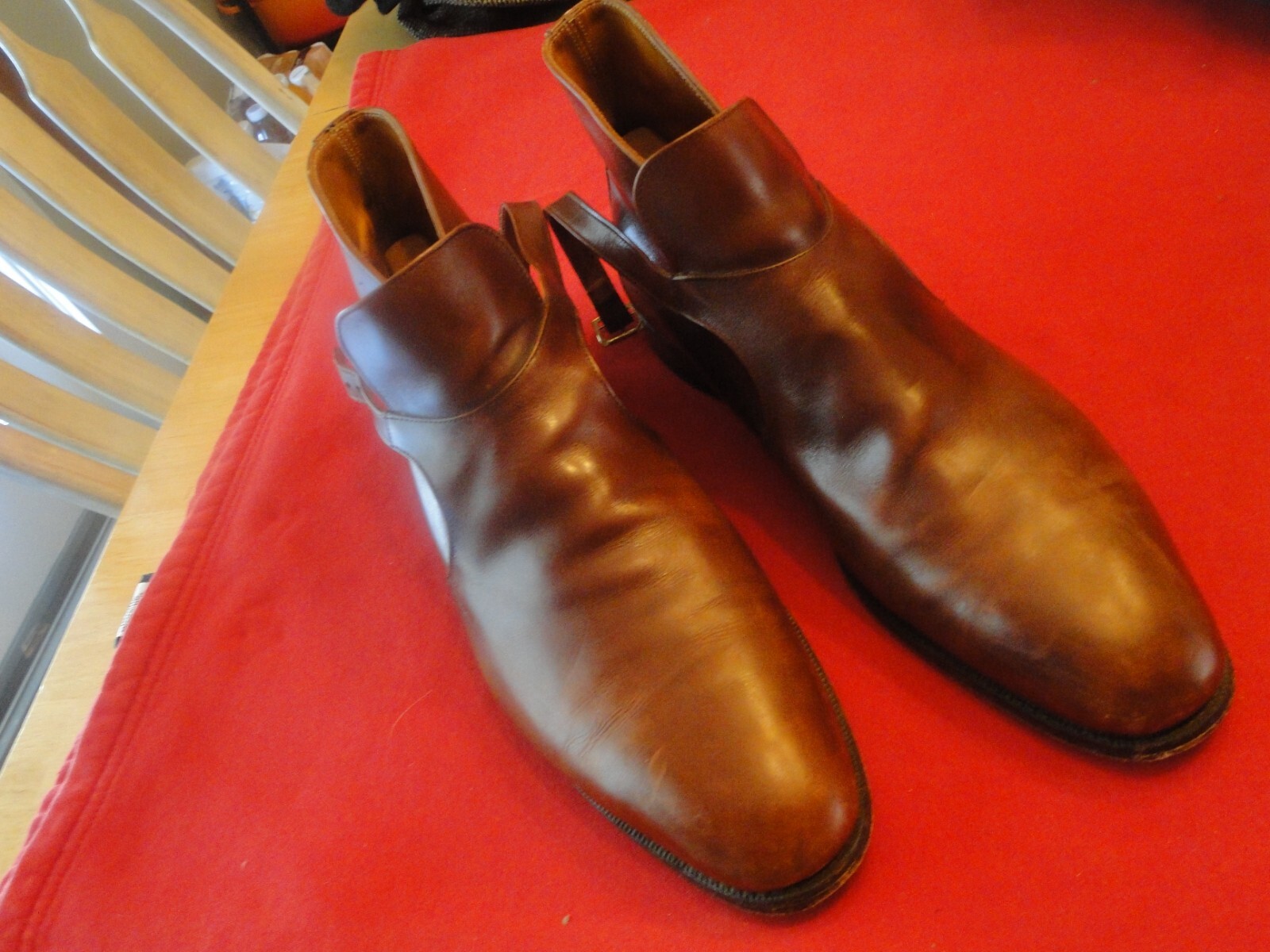 Vintage Church's Royal Tweed Brown Leather Ankle Shoe… Gem