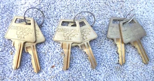 3 pair  ORIGINAL  FACTORY Pre cut (6 keys)  American Lock   Padlock  Keys