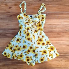Luna Chix Sunflower Cutout Romper