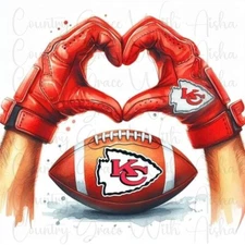 Sublimation Transfer Kansas City Chiefs Football Ready To Press Heat Transfer