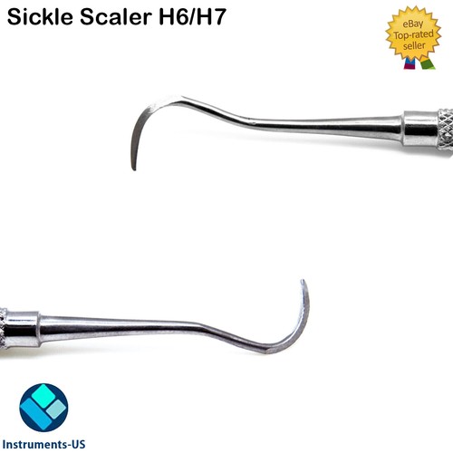 SICKLE SCALER H6-H7 DENTAL HAND TOOLS INSTRUMENTS GERMAN STAINLESS - Picture 5 of 12