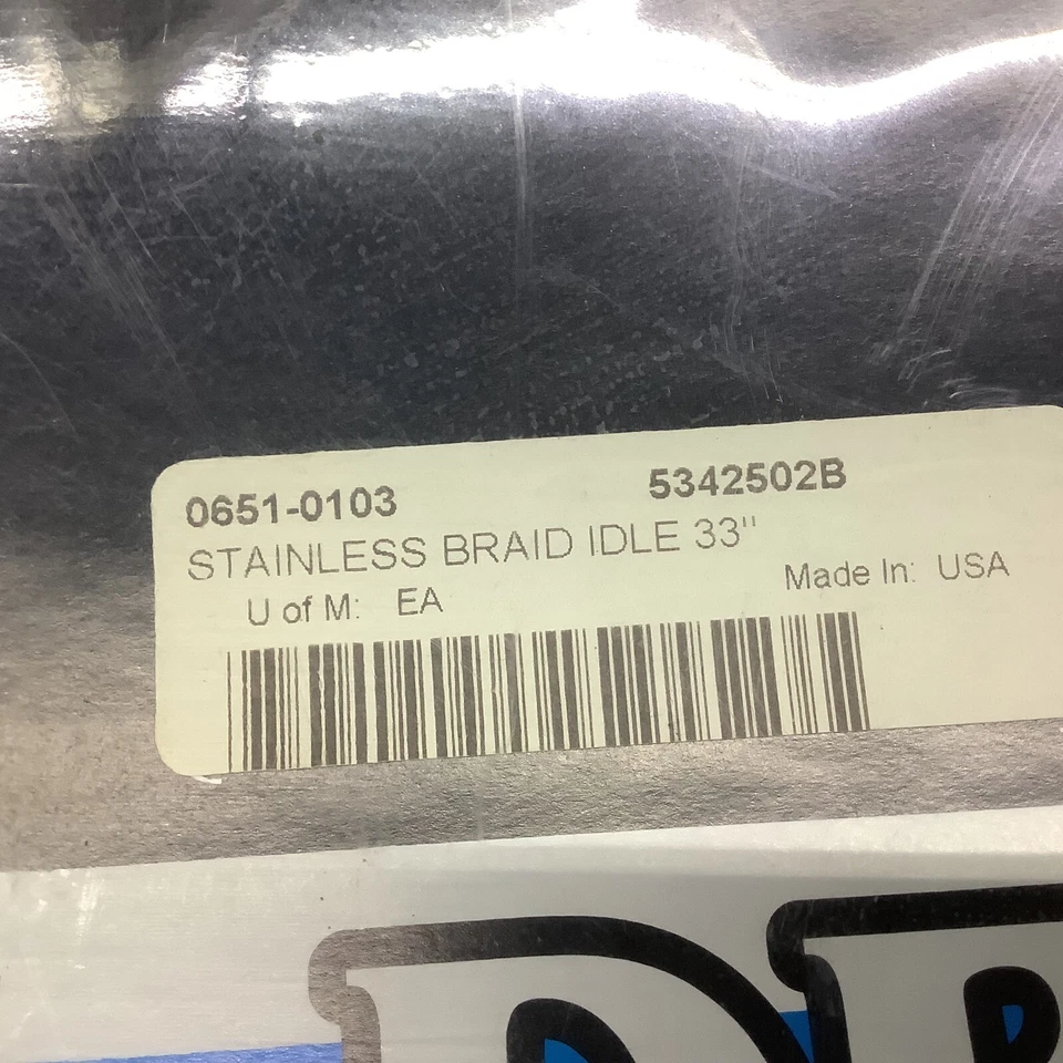 33" Stainless Braided Idle Cable- '96-'21 Harley- Drag Specialties 0651-0103 Foto 4 de 4