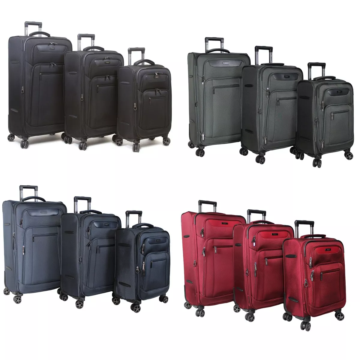 Chariot Regal 2-Piece Hardside Carry-On Spinner Luggage Set - Black