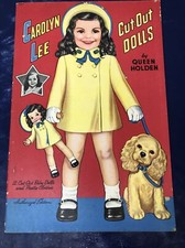 Bambole di carta vintage 1943 Carolyn Lee Queen Holden non tagliate e vestiti ritagliati