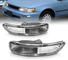 Fit 93-97 Toyota Corolla Chrome Bumper Lights Parking Turn Signal Lamps