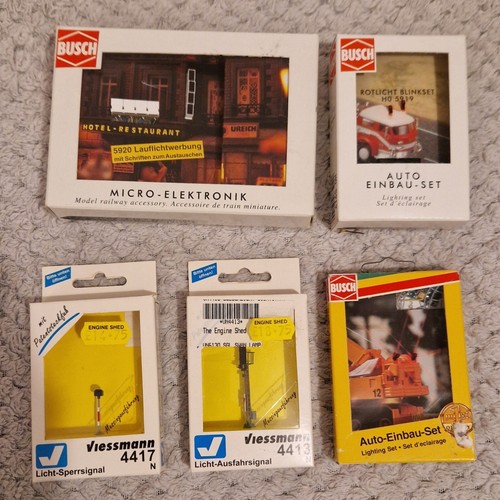 Busch 5919 5920 escala HO modelo ferrocarril accesorios señales Viessmann 4413 | Condition: Used