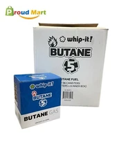 Case of 96  Whip it Butane 5 300ml Refill Fuel For Lighters Universal Tips