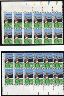 US Stamp Lot: 10 Different MNH Plate Blocks With 5 Cent Centers - Uncertified