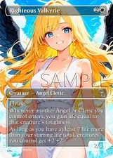 MTG - Righteous Valkyrie - Fanart Borderless Style - EDH / Playtest