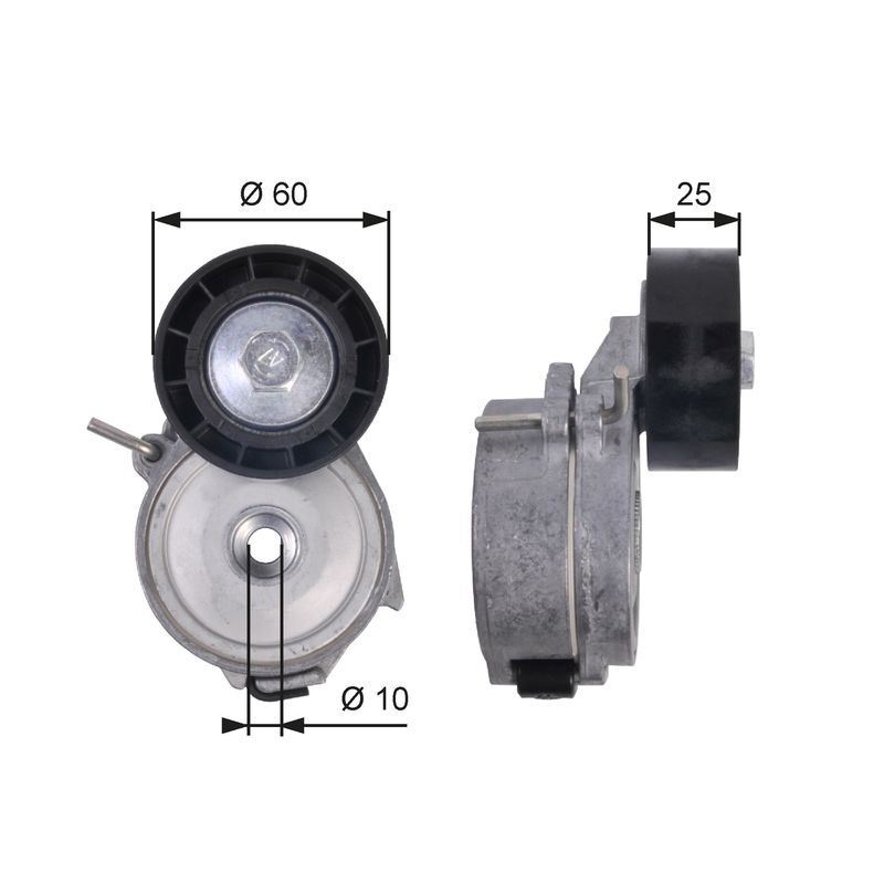 Gates T39126 V-Ribbed Belt Belt Tensioner Replacement Fits Citroen Peugeot