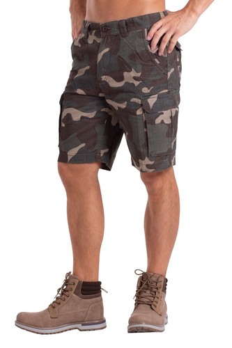 Mens Army Cargo Combat Shorts Casual Work Military Cotton Chino Camo Half Pants - Picture 30 of 32