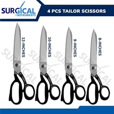 4 Tailor Scissors Sewing Dressmaking Fabric cutting Taylor Shears German Grade