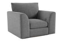 U Shape Jumbo Cord Corner Sofa Suite Set High back / 2 3 SEATER SWIVEL ARMCHAIR