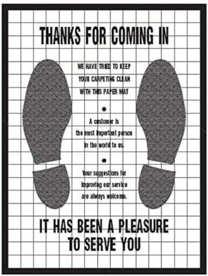 Plastic Coated Disposable Paper Automotive Floor Mat (Case of 500)