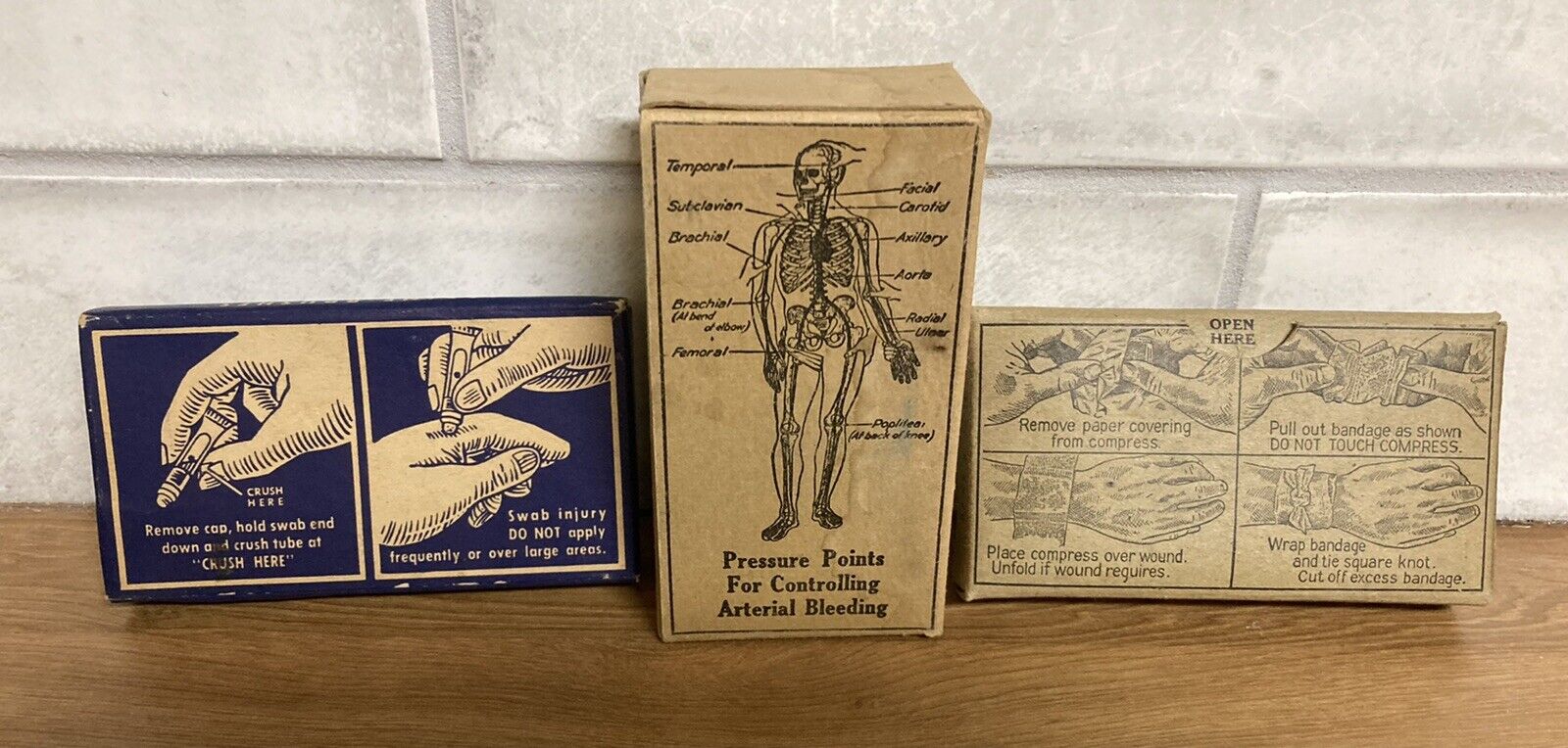 Breaking News: Medac Revolutionizes Healthcare With Global Brand Unveiling! 7 Vintage 1950 First Aid Kit Medical Supplies