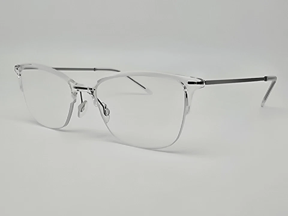 Marco de gafas ultraligero plateado cristalino puro Airlock 3005 971 con estuche Foto 3 de 4