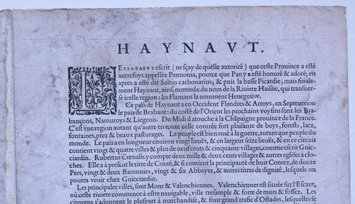 HAINAUT 1579 MAP ORTELIUS GENUINE OLD KARTE FLANDRE BELGIQUE MONS 16th century - Picture 10 of 12