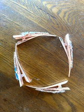 4 Large Metal Alligator Alloy Sectioning Clips for Women and Girls, Brand New