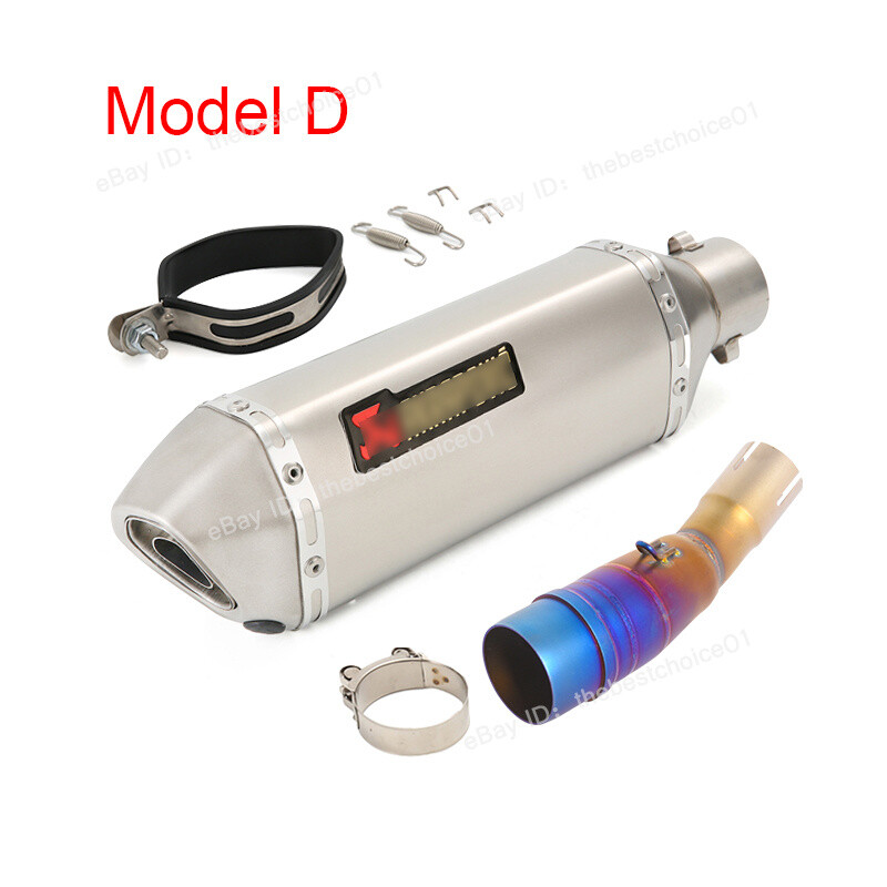 For Yamaha XMAX250 XMAX300 2017-2020 Exhaust Middle Link Pipe Muffler Black Tips