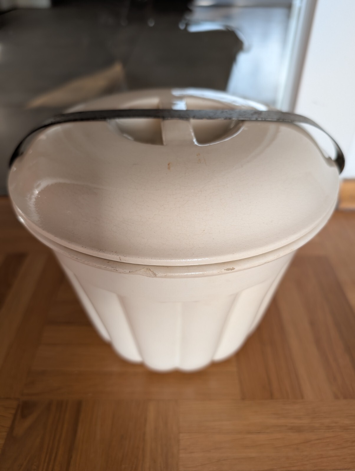 Puddingform Form Pudding Keramik Porzellan Alt Antik Garen im Wasserbad