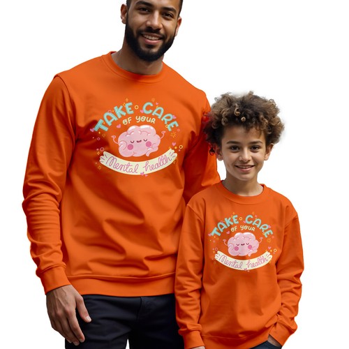 Mens Kids Brain Take Care Mental Health Awareness Sweatshirt Jumper Anxiety#MHA - Picture 22 of 29