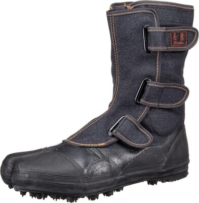 Sokaido Tabi work boots Rubber pin spike shoes Wakaba Black Ninja