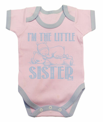 IM THE LITTLE SISTER Funny Girls Baby Grow Bodysuit Wholesale Babies Clothing  - Picture 1 of 1