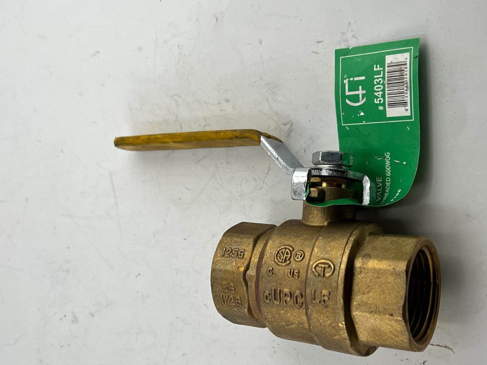 Copperfit Industries 1" Threaded Brass Ball Valve w/ Handle 600 WOG 5403LF Brass