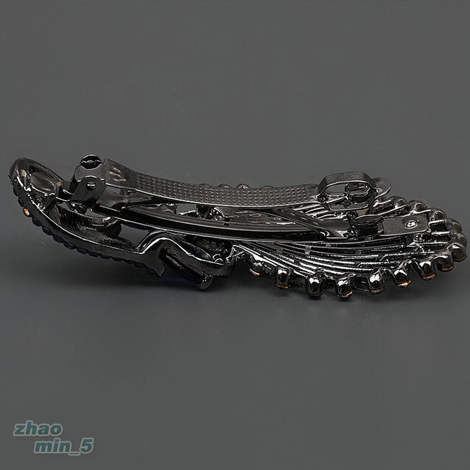 Cordón de pavo real cristal azul estrás pinza para el cabello horquillas regalos de boda Foto 3 de 4