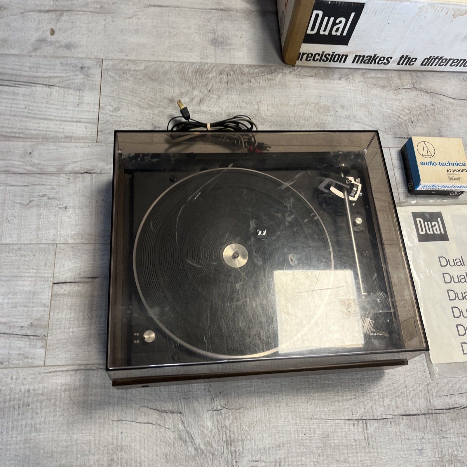 Dual 502 BeltDrive Turntable W/Original Box And Instructions. WORKS