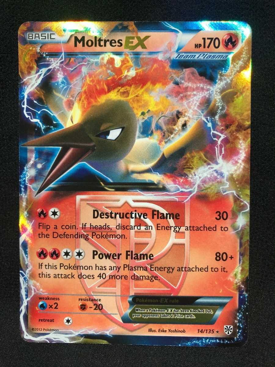 Moltres EX 14/135 Foil Pokemon EX Rare Trading Card - Pre Owned
