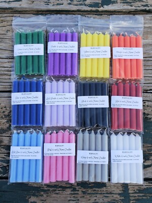 Pack of 5, 4 inch Chime Candles, 1/2 in Diameter, Unscented / Spell Candles