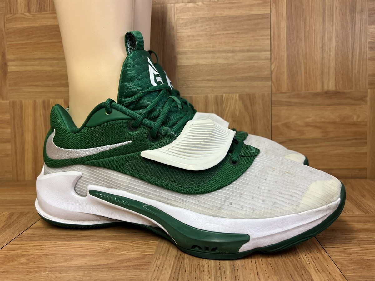 RARE🔥 Size 14 - Nike Zoom Freak 3 TB White Green Giannis Shoes TB