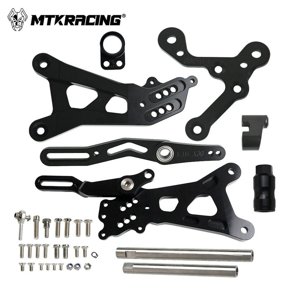 Montaje elevado Soporte de pie Soporte de cambio de pie de freno para Yamaha R6 2015-2024 Foto 3 de 4