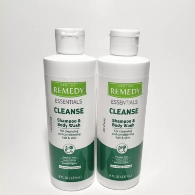 Medline Remedy Essentials Cleanse Shampoo & Body Wash Fresh Scent 8 oz. 2 Pack