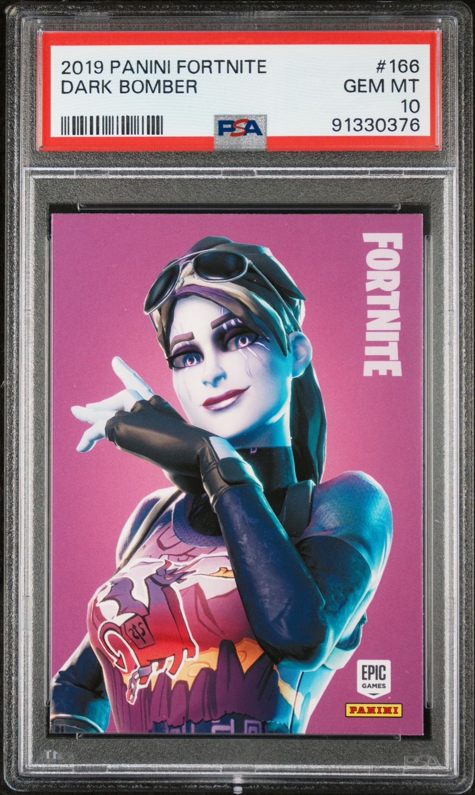 2019 Panini Fortnite Dark Bomber #166 PSA 10