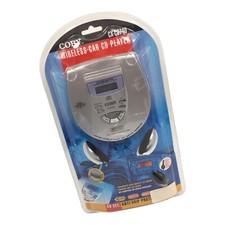 New Coby Wireless Car CD Player CX-CD740 w/ Headphones Sealed Slim Design Bass