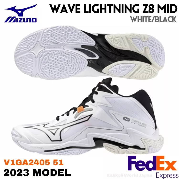 MIZUNO Volleyball Shoes WAVE LIGHTNING Z8 MID V1GA2405 51 White MIZUNO Volleyball Shoes WAVE LIGHTNING Z8 MID V1GA2405 51 White