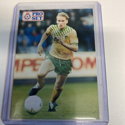 Norwich City Lee Power Vintage Football Karte in doppelter Schutzhülle